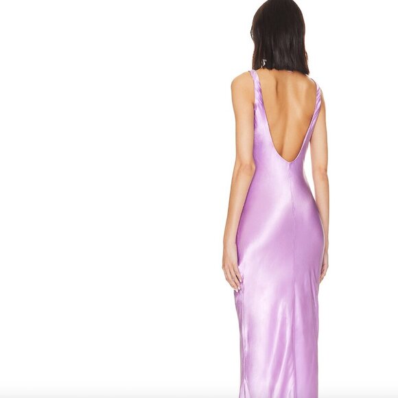 Adelyn Bias Dress in Lilac - Picture 2 of 9